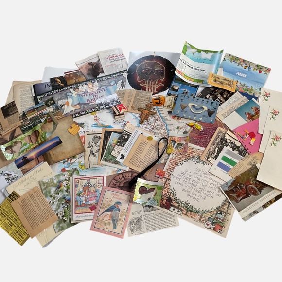Huge Vintage Ephemera Paper Pack - 75+ Junk Journal, Fodder, Collage Crafting - Picture 2 of 14